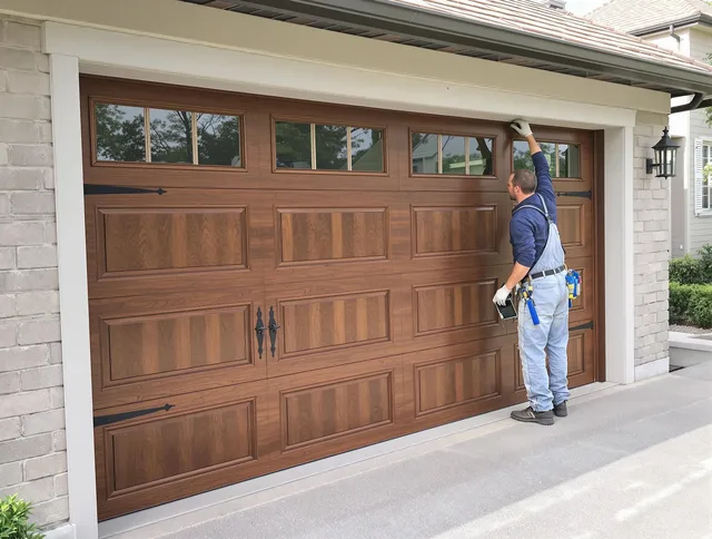 Custom garage door showcase by Temescal Valley Garage Door Repair in Temescal Valley