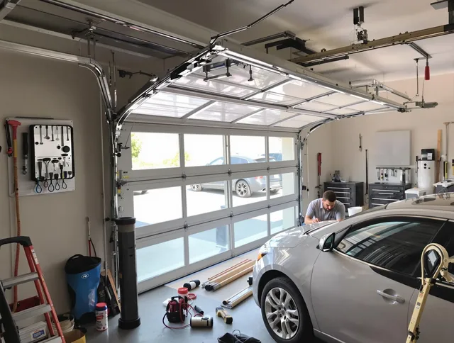 Garage door noise reduction service by Temescal Valley Garage Door Repair in Temescal Valley