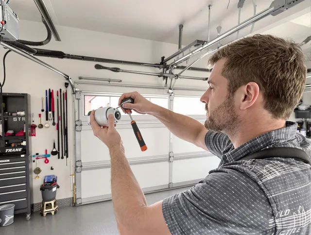 Garage door opener repair service by Temescal Valley Garage Door Repair in Temescal Valley