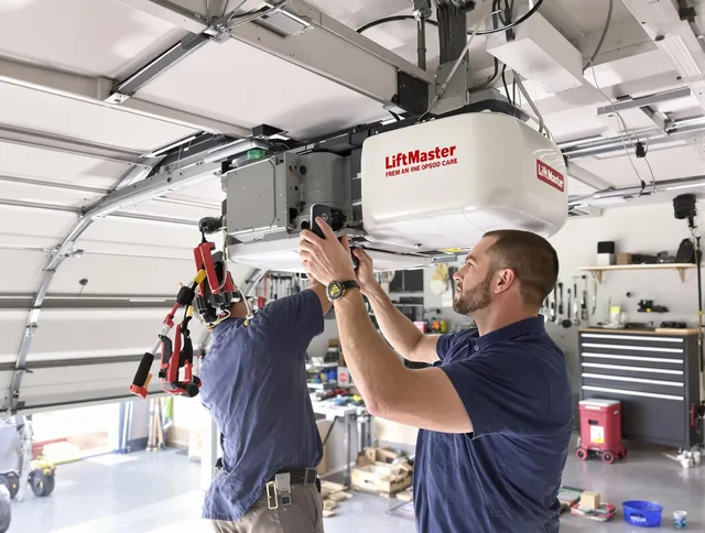 Temescal Valley Garage Door Repair technician performing advanced diagnostics on garage opener in Temescal Valley