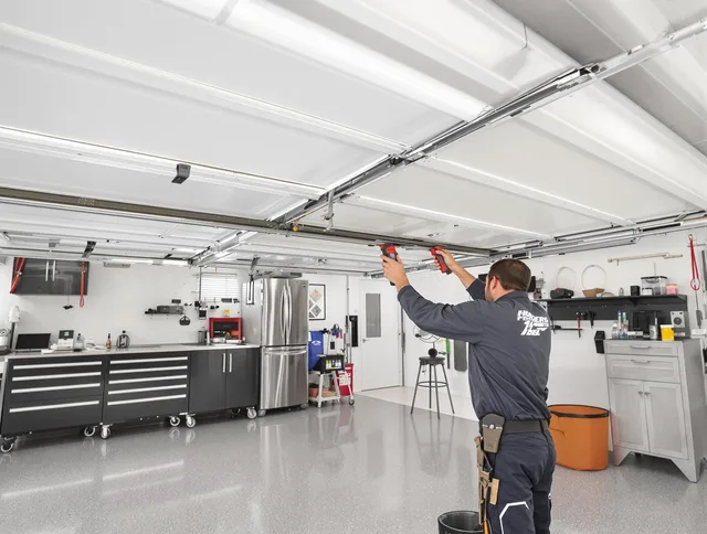Overhead garage door repair service by Temescal Valley Garage Door Repair in Temescal Valley