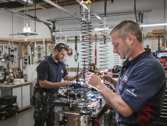 Garage door spring repair service by Temescal Valley Garage Door Repair in Temescal Valley